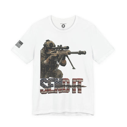 Send It Graphic Tee — Military Weapons Print T-Shirt