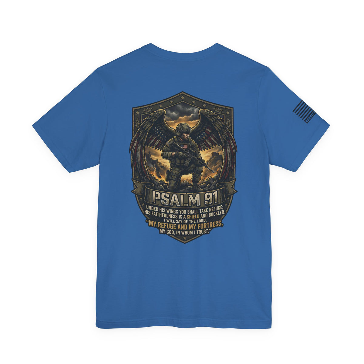Psalm 91 Tactical Tee — Christian Military Guardian Angel Shirt