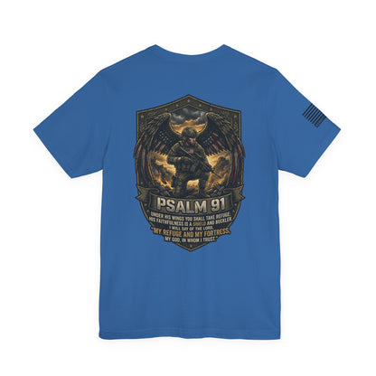 Psalm 91 Tactical Tee — Christian Military Guardian Angel Shirt