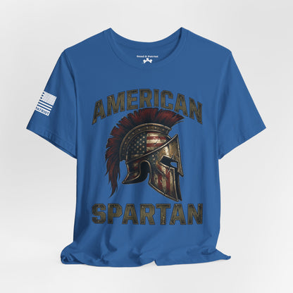 American Spartan T‑Shirt – Patriotic American Flag Graphic Tee Style#2