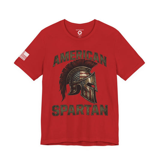 American Spartan T‑Shirt – Patriotic American Flag Graphic Tee Style#2