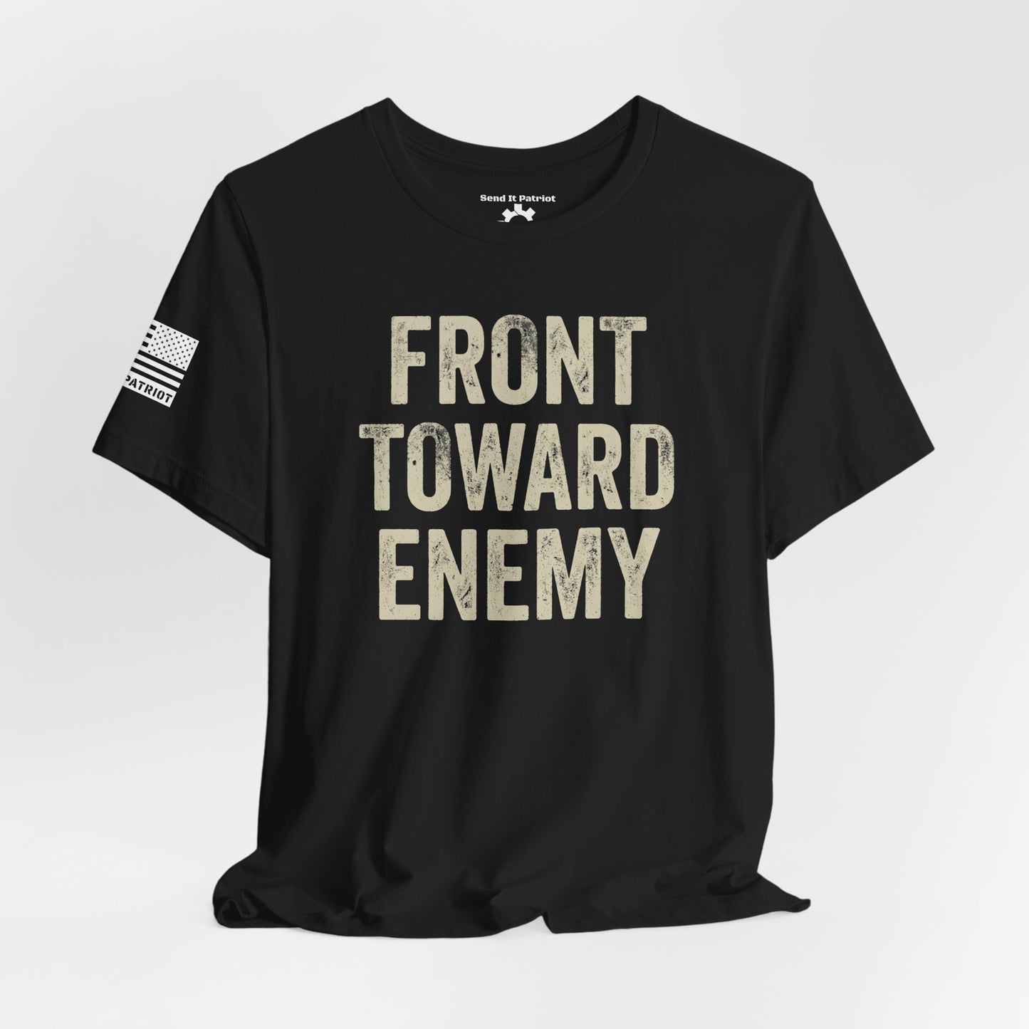 Front Toward Enemy T‑Shirt — Military-Inspired Graphic Tee