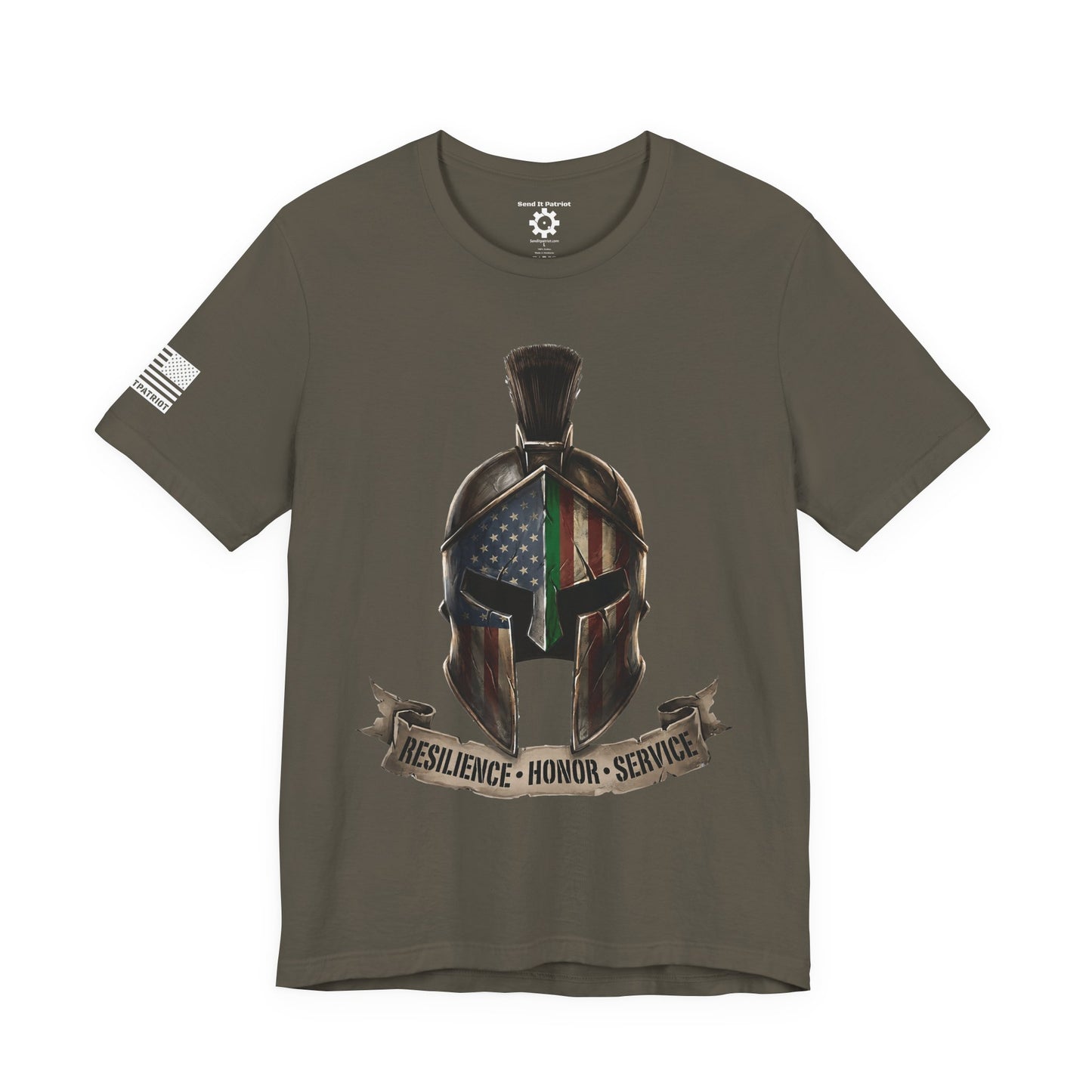 Spartan Thin Green Line T-Shirt — Military Patriotic Tee