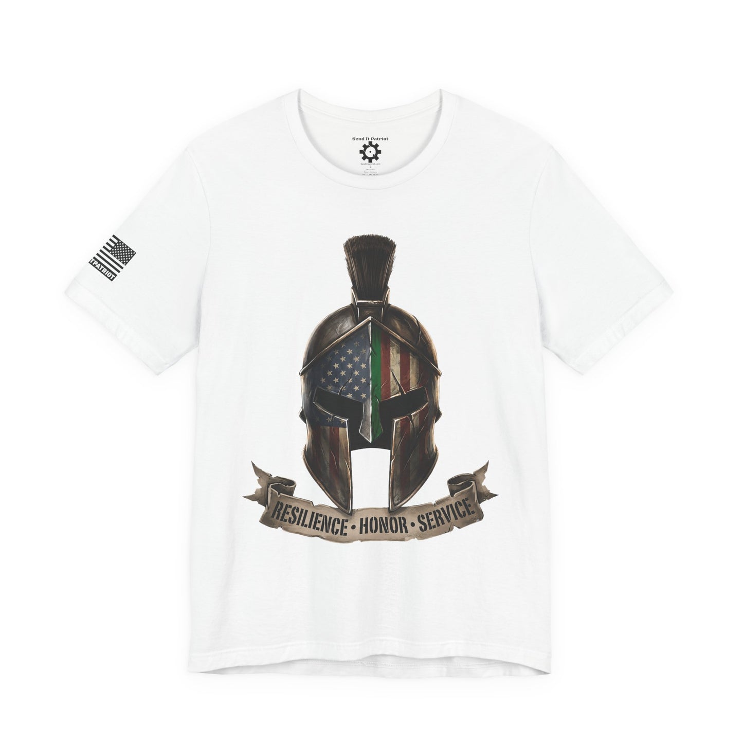Spartan Thin Green Line T-Shirt — Military Patriotic Tee