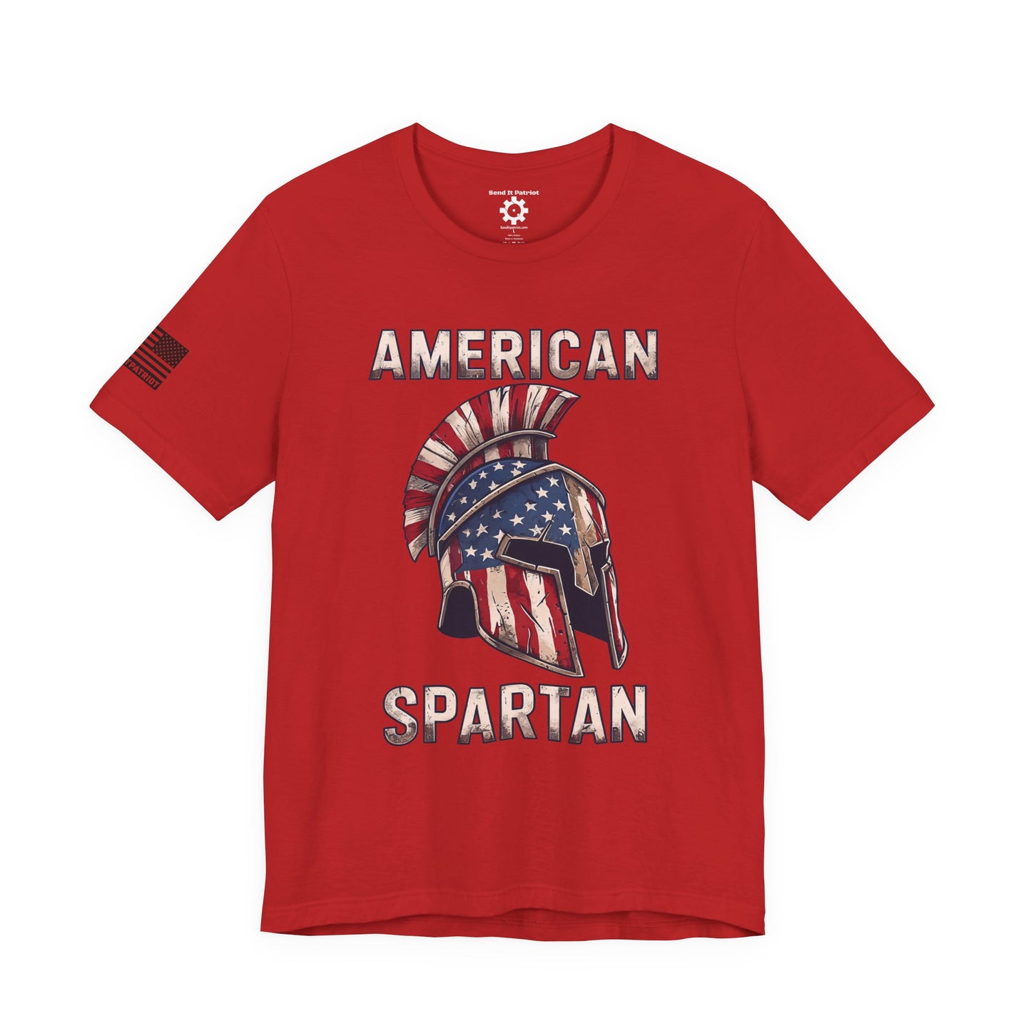 American Spartan T-Shirt — Patriotic Spartan Helmet Tee