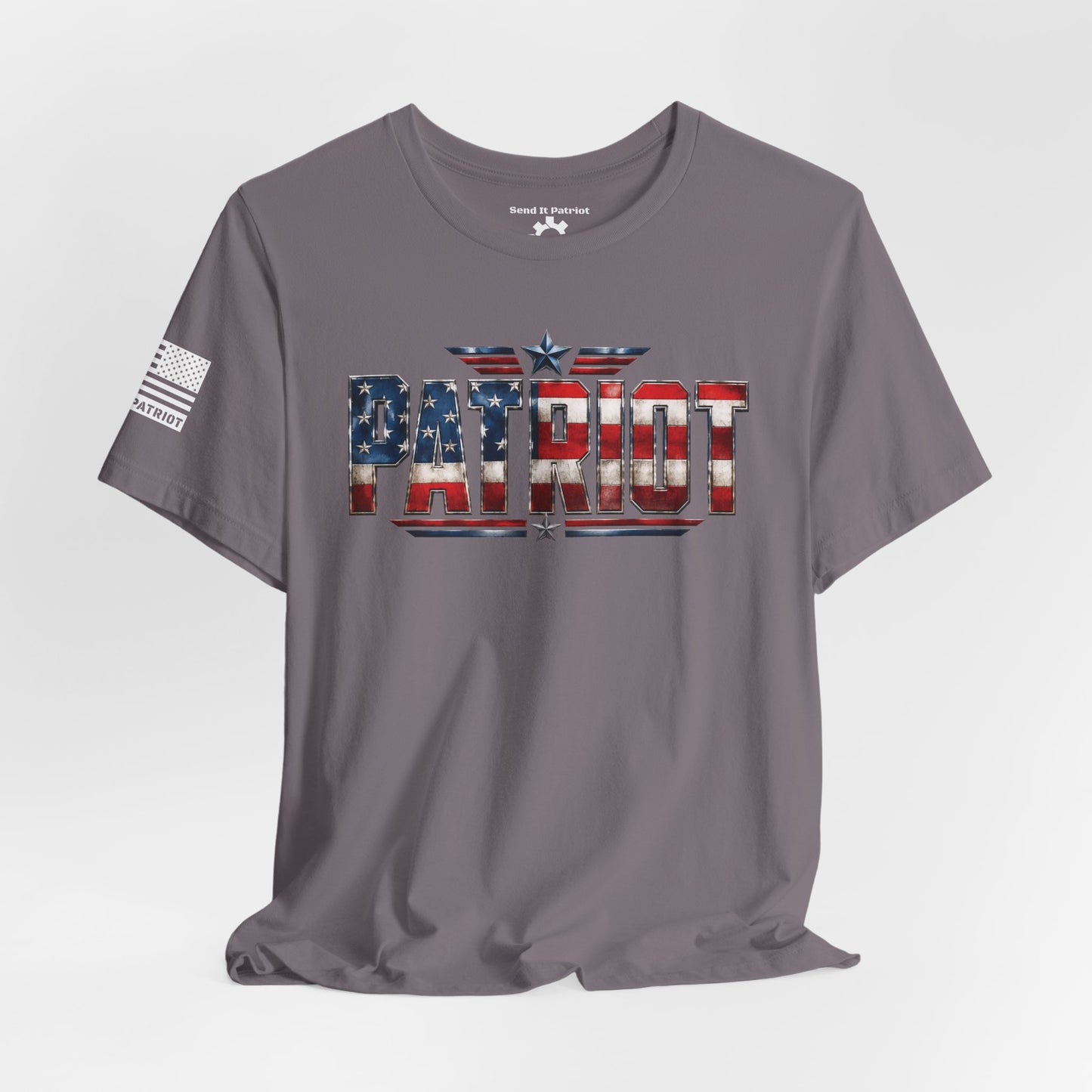 Patriot American Flag T-Shirt — 'PATRIOT' Vintage Stars & Stripes Tee
