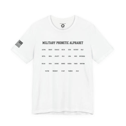 Military Phonetic Alphabet T-Shirt — Military Patriotic Tee