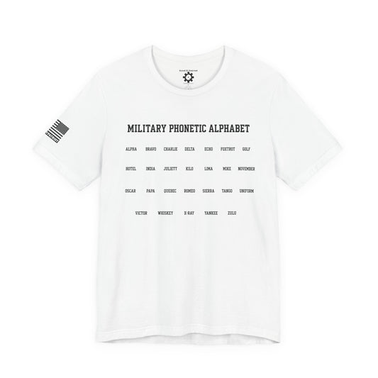 Military Phonetic Alphabet T-Shirt — Military Patriotic Tee
