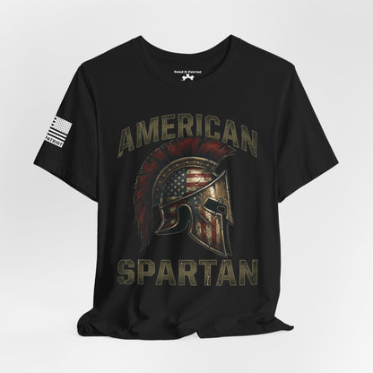 American Spartan T‑Shirt – Patriotic American Flag Graphic Tee Style#2