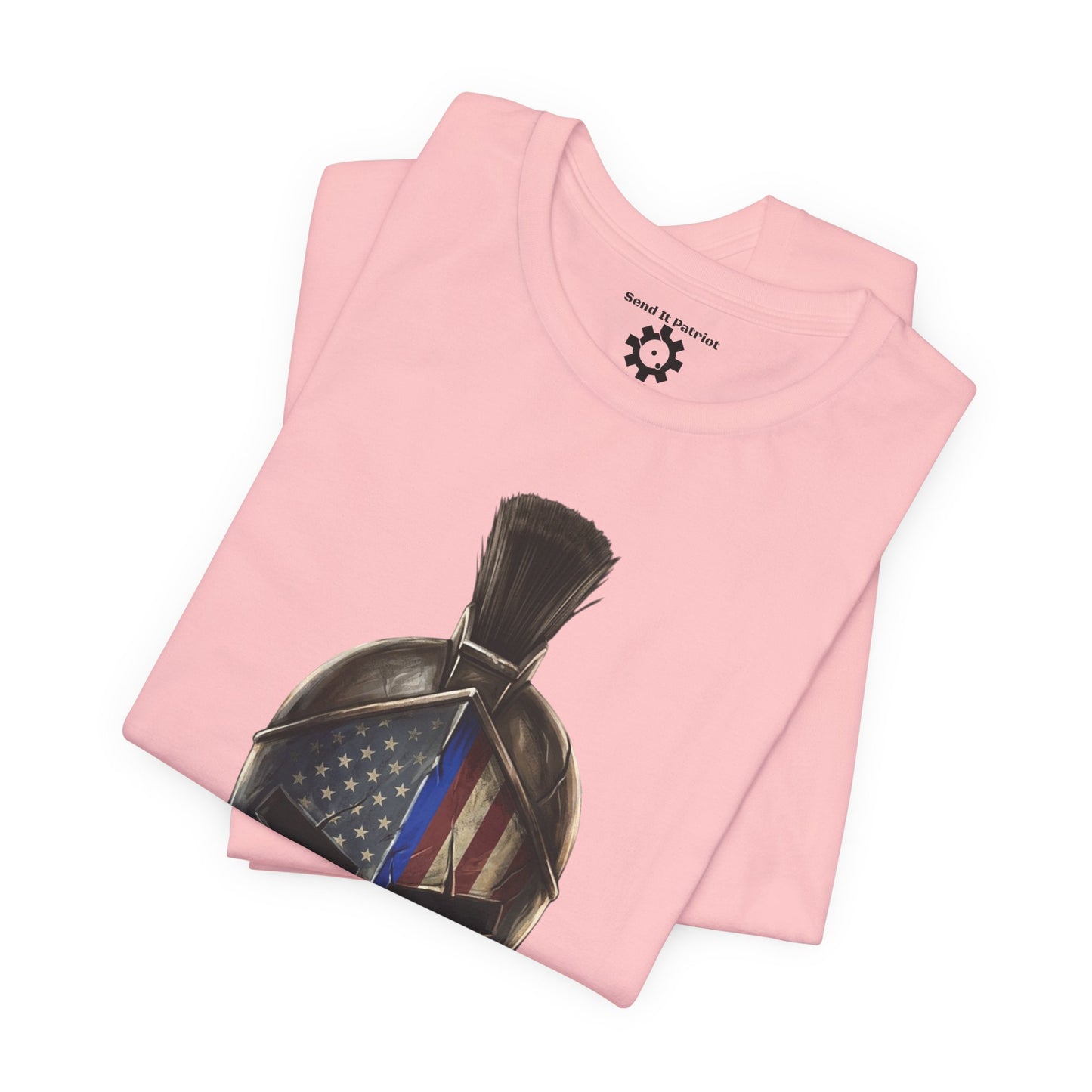 Spartan Thin Blue Line T-Shirt —  Patriotic Tee