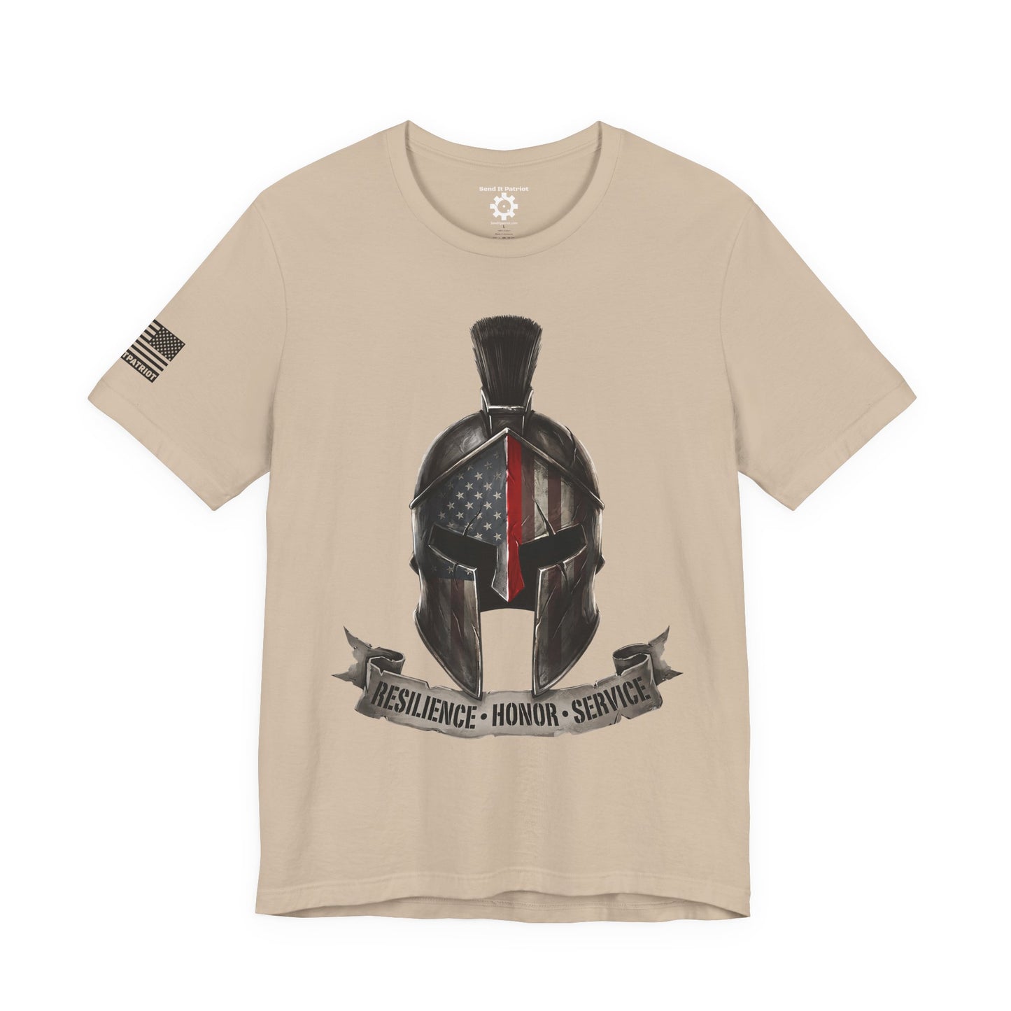 Spartan Thin Red Line T-Shirt —  Fire Dept. Patriotic Tee