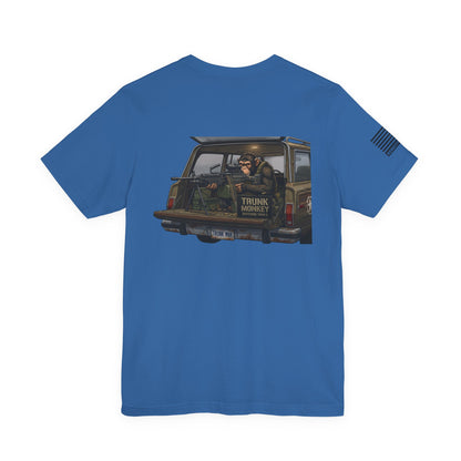 Trunk Monkey T-Shirt —  Back Design Patriotic Tee
