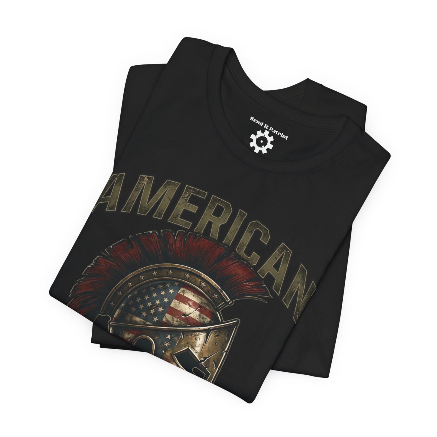 American Spartan T‑Shirt – Patriotic American Flag Graphic Tee Style#2