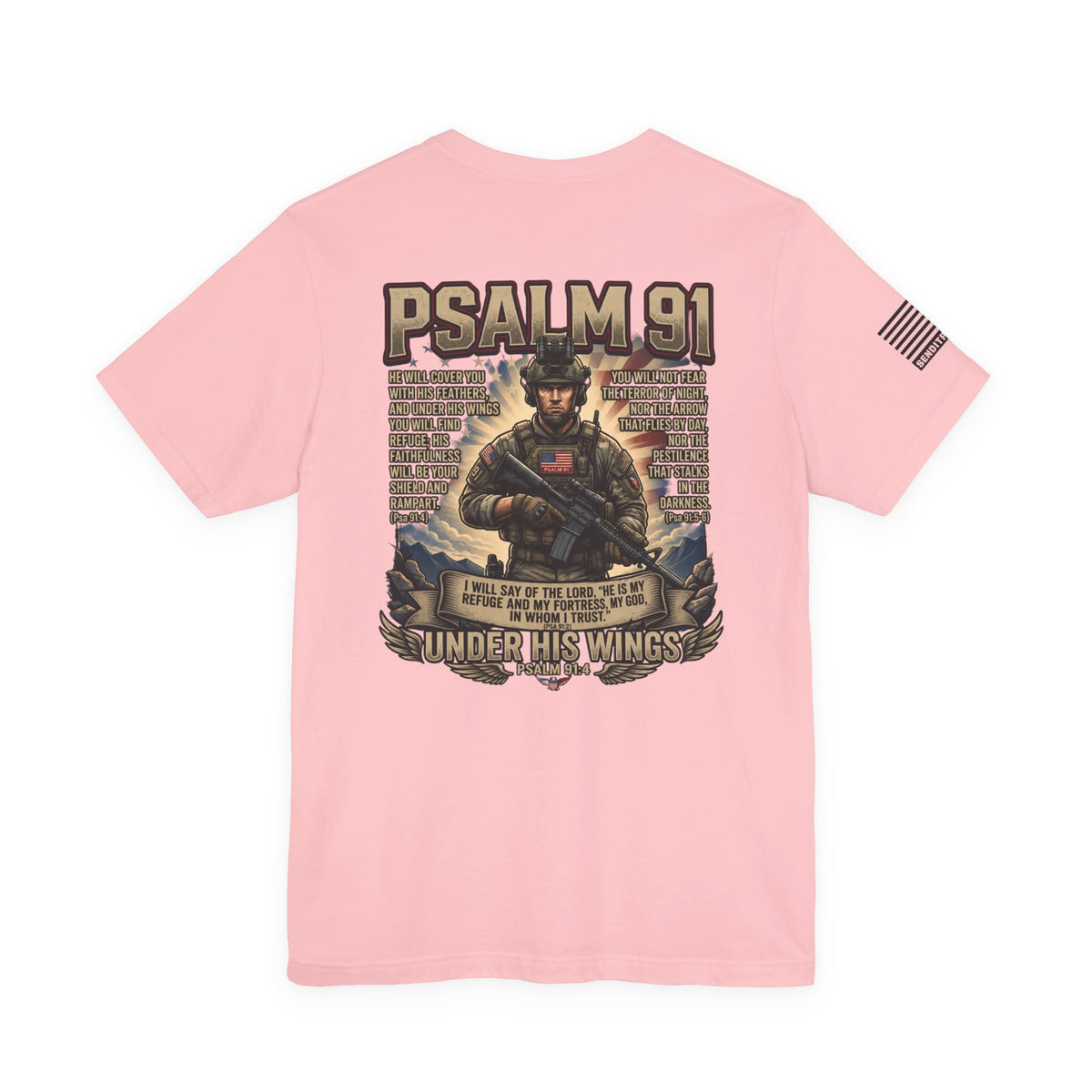 Psalm 91 Tactical Tee Ver2 — Christian Military Guardian Angel Shirt