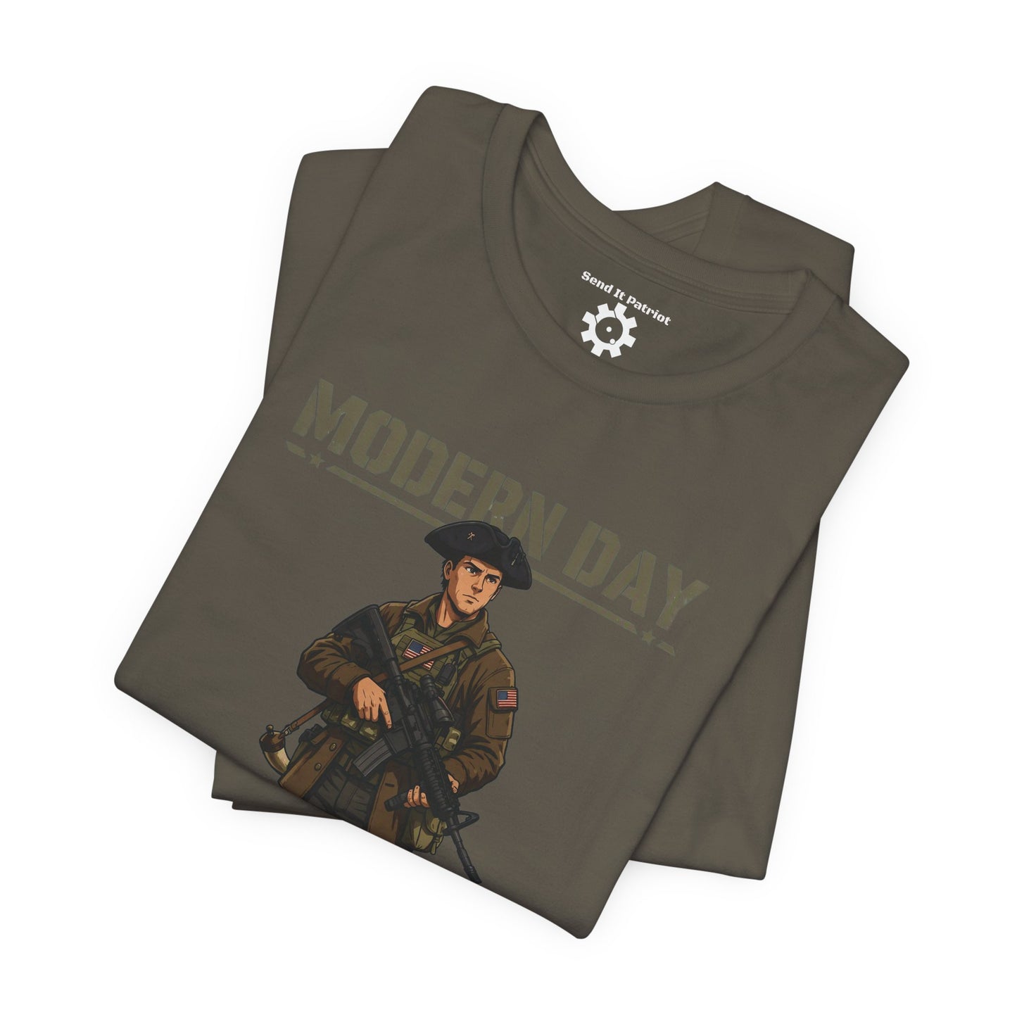 Modern Day Minuteman T-Shirt – Patriotic Tactical Soldier Graphic Tee
