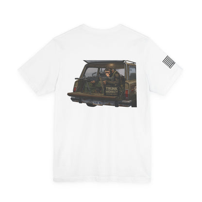 Trunk Monkey T-Shirt —  Back Design Patriotic Tee