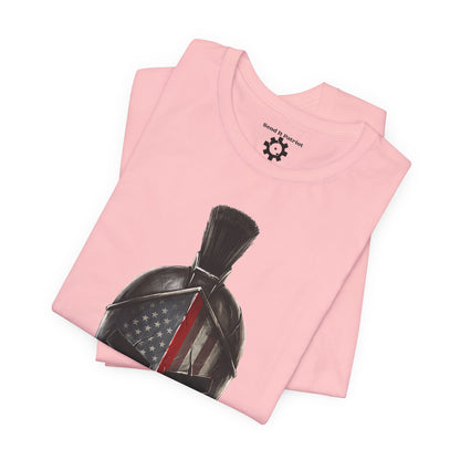 Spartan Thin Red Line T-Shirt —  Fire Dept. Patriotic Tee