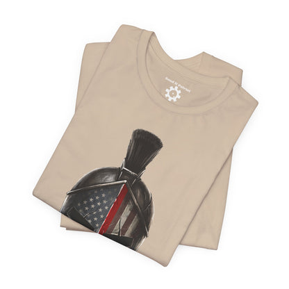 Spartan Thin Red Line T-Shirt —  Fire Dept. Patriotic Tee