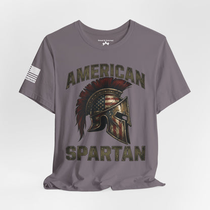American Spartan T‑Shirt – Patriotic American Flag Graphic Tee Style#2