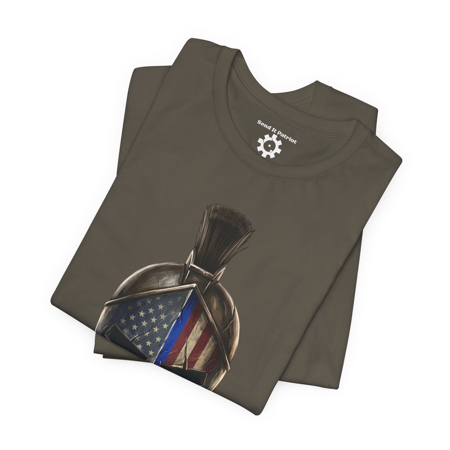 Spartan Thin Blue Line T-Shirt —  Patriotic Tee