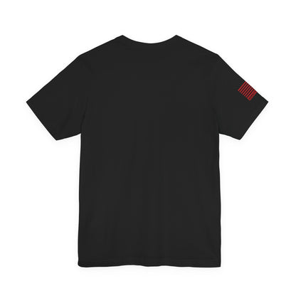 Peace Through Superior Firepower T-Shirt — American Flag Rifle Peace Sign Tee
