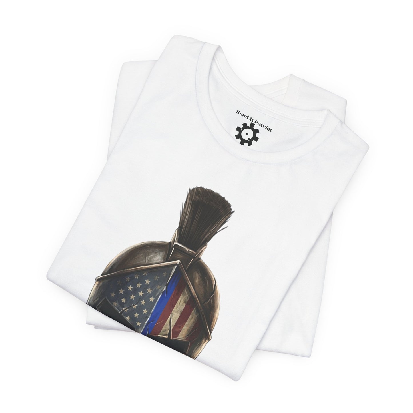 Spartan Thin Blue Line T-Shirt —  Patriotic Tee
