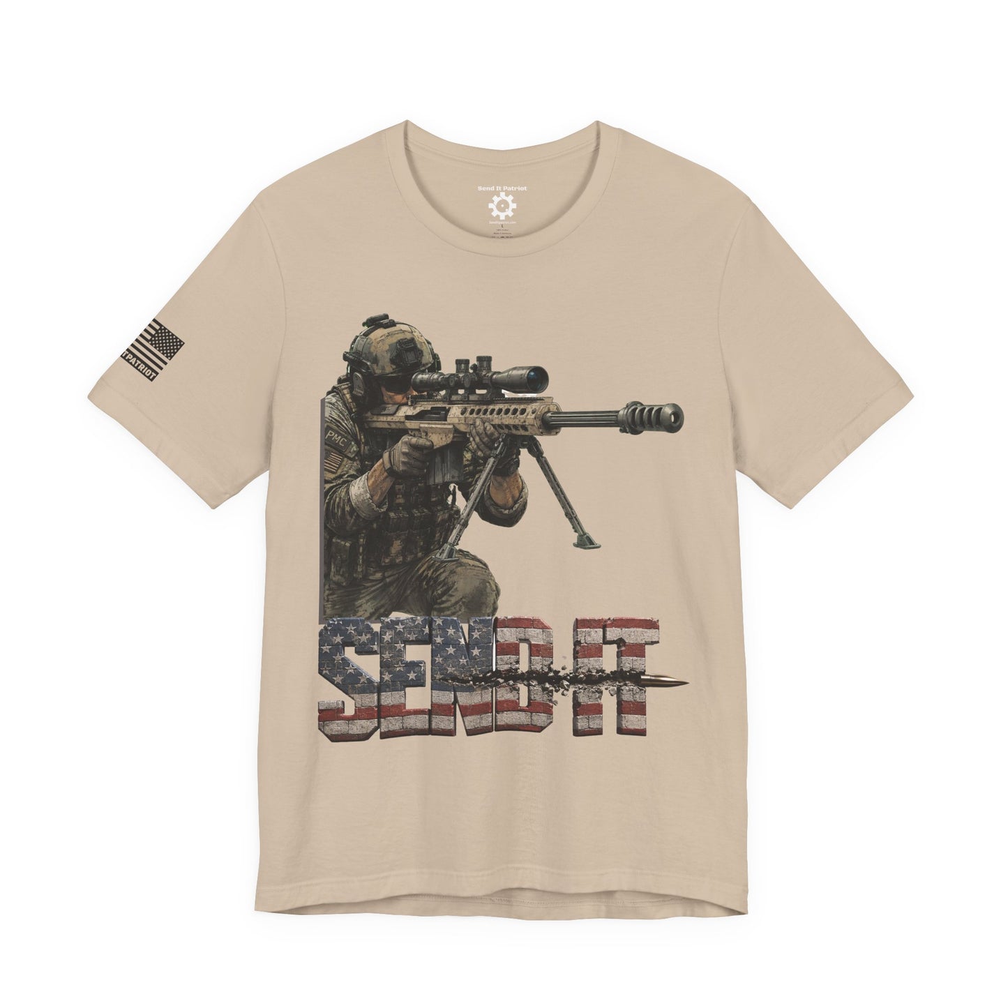 Send It Graphic Tee — Military Weapons Print T-Shirt