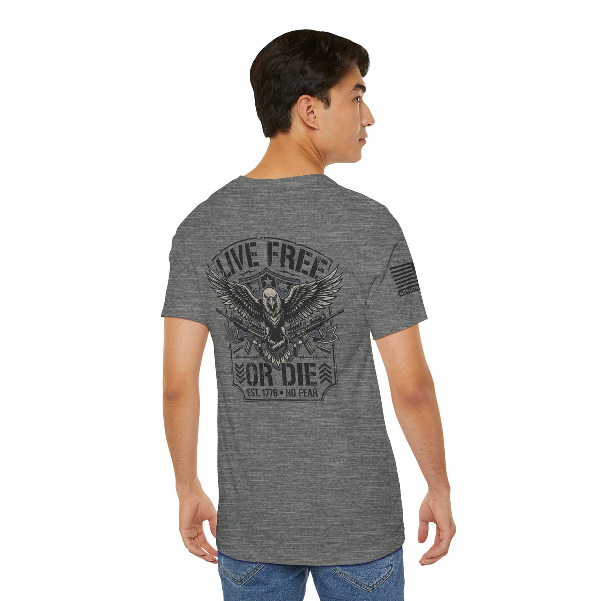 Live Free or Die Tee Ver. 2 — Patriotic Eagle Skull Graphic T-Shirt
