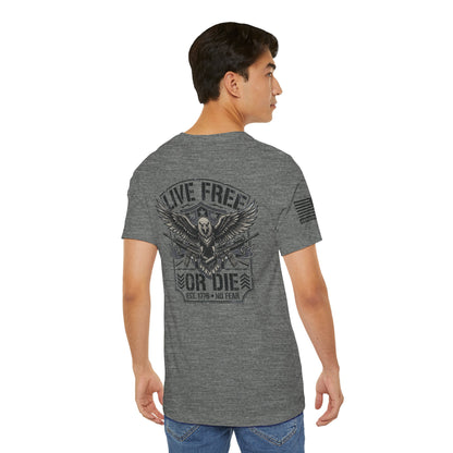 Live Free or Die Tee Ver. 2 — Patriotic Eagle Skull Graphic T-Shirt