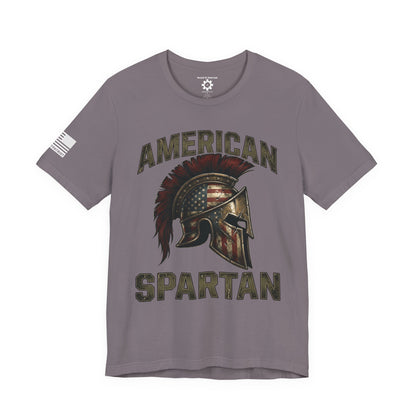 American Spartan T‑Shirt – Patriotic American Flag Graphic Tee Style#2