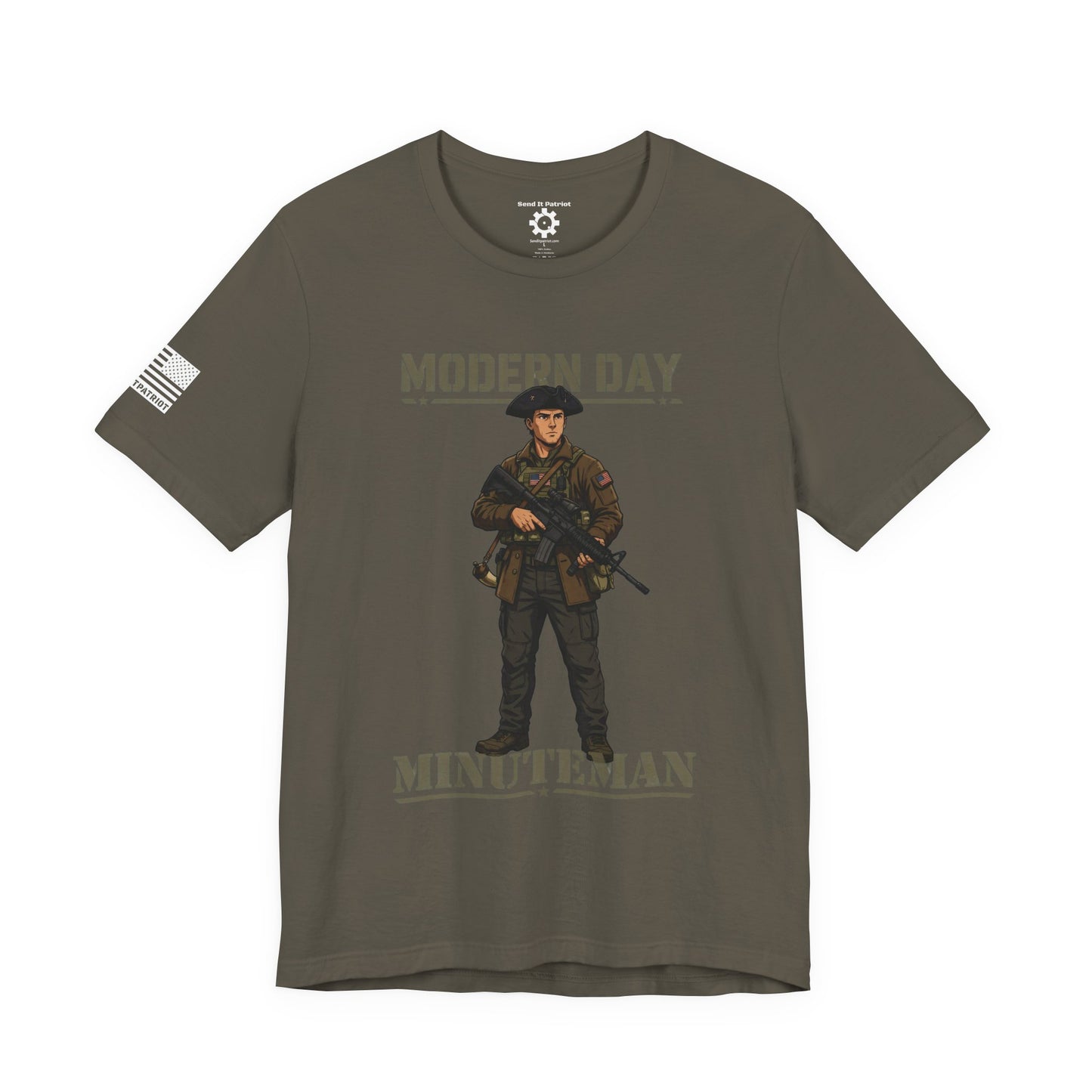 Modern Day Minuteman T-Shirt – Patriotic Tactical Soldier Graphic Tee