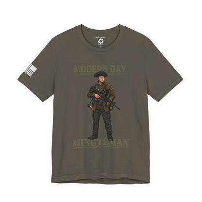 Modern Day Minuteman T-Shirt – Patriotic Tactical Soldier Graphic Tee