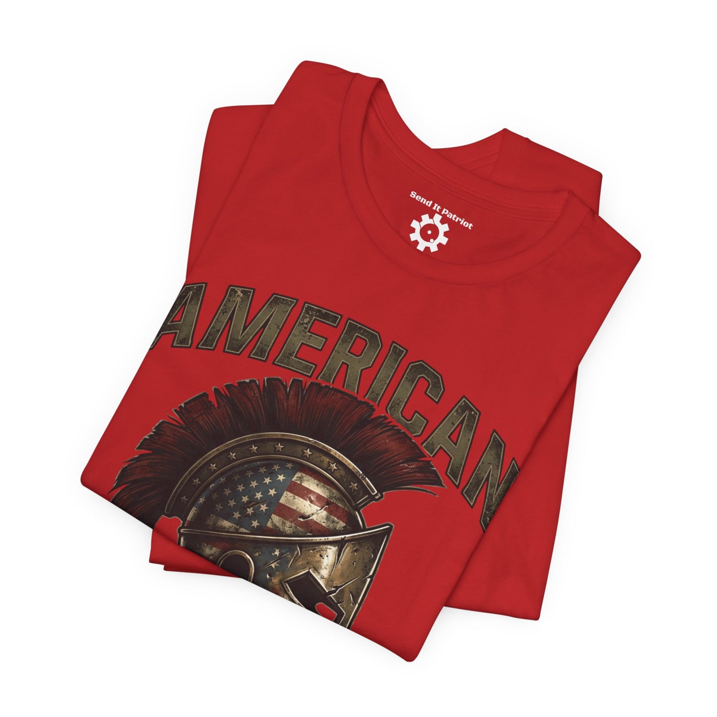 American Spartan T‑Shirt – Patriotic American Flag Graphic Tee Style#2