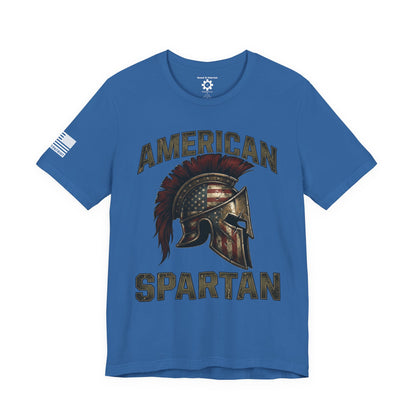 American Spartan T‑Shirt – Patriotic American Flag Graphic Tee Style#2