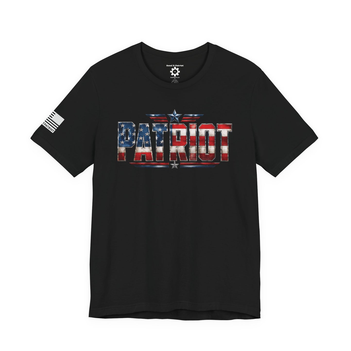 Patriot American Flag T-Shirt — 'PATRIOT' Vintage Stars & Stripes Tee