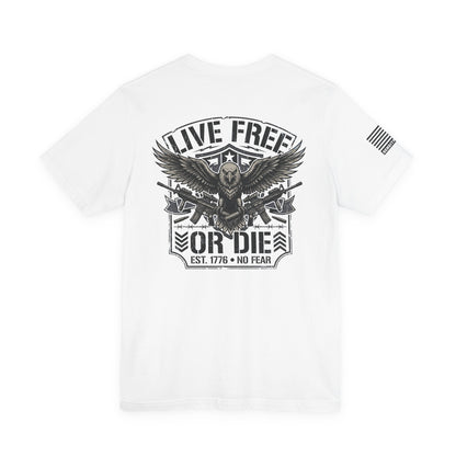 Live Free or Die Tee Ver. 2 — Patriotic Eagle Skull Graphic T-Shirt