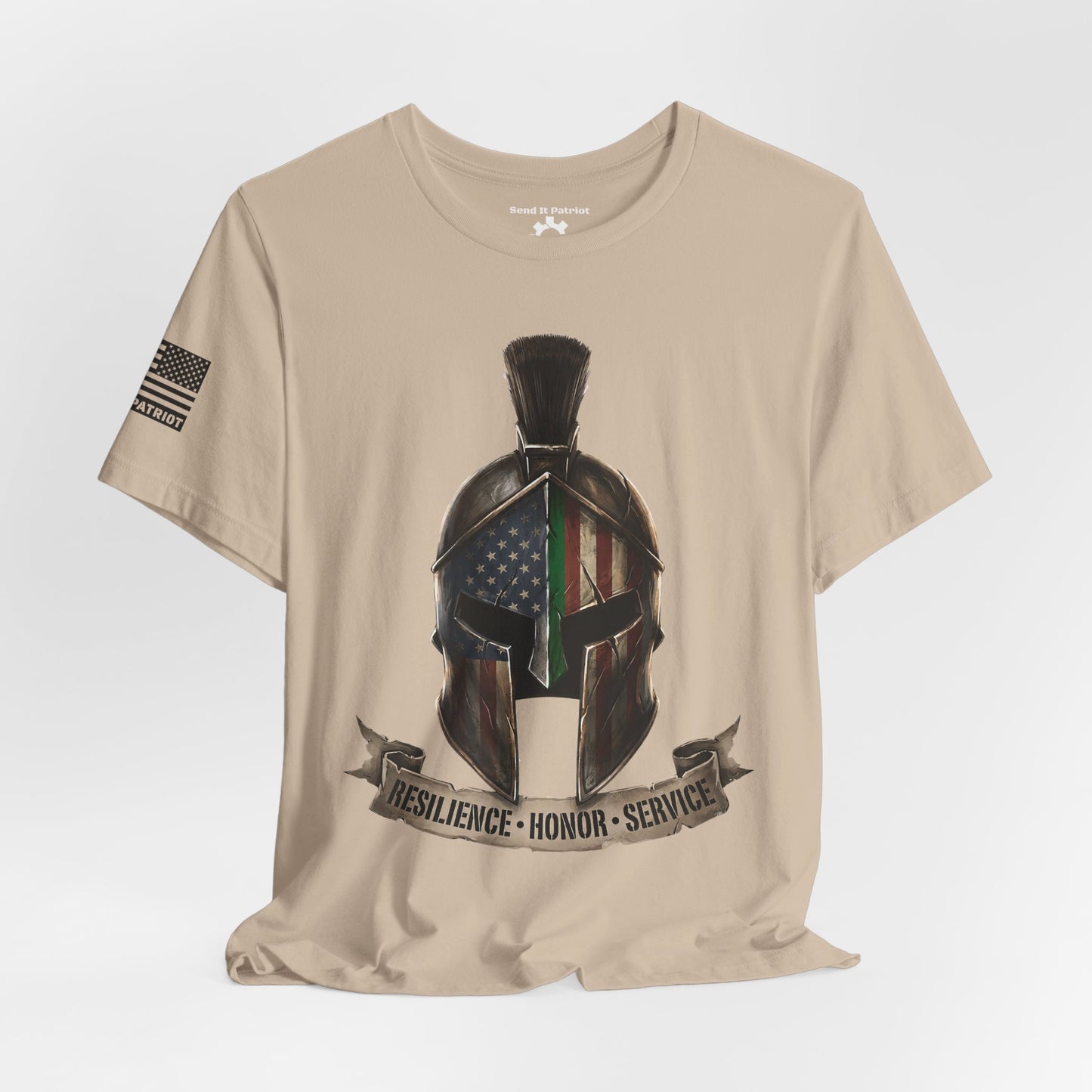 Spartan Thin Green Line T-Shirt — Military Patriotic Tee