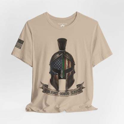 Spartan Thin Green Line T-Shirt — Military Patriotic Tee