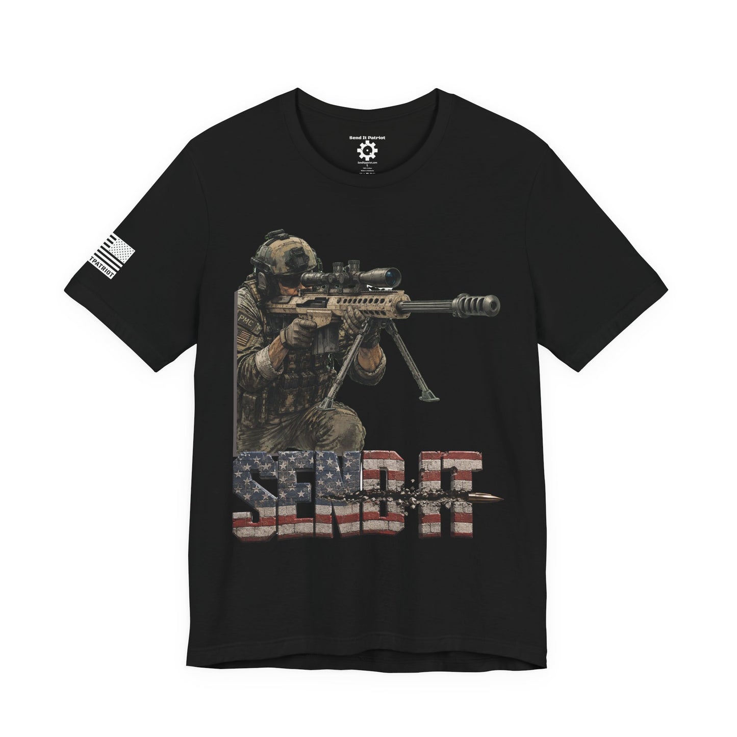 Send It Graphic Tee — Military Weapons Print T-Shirt
