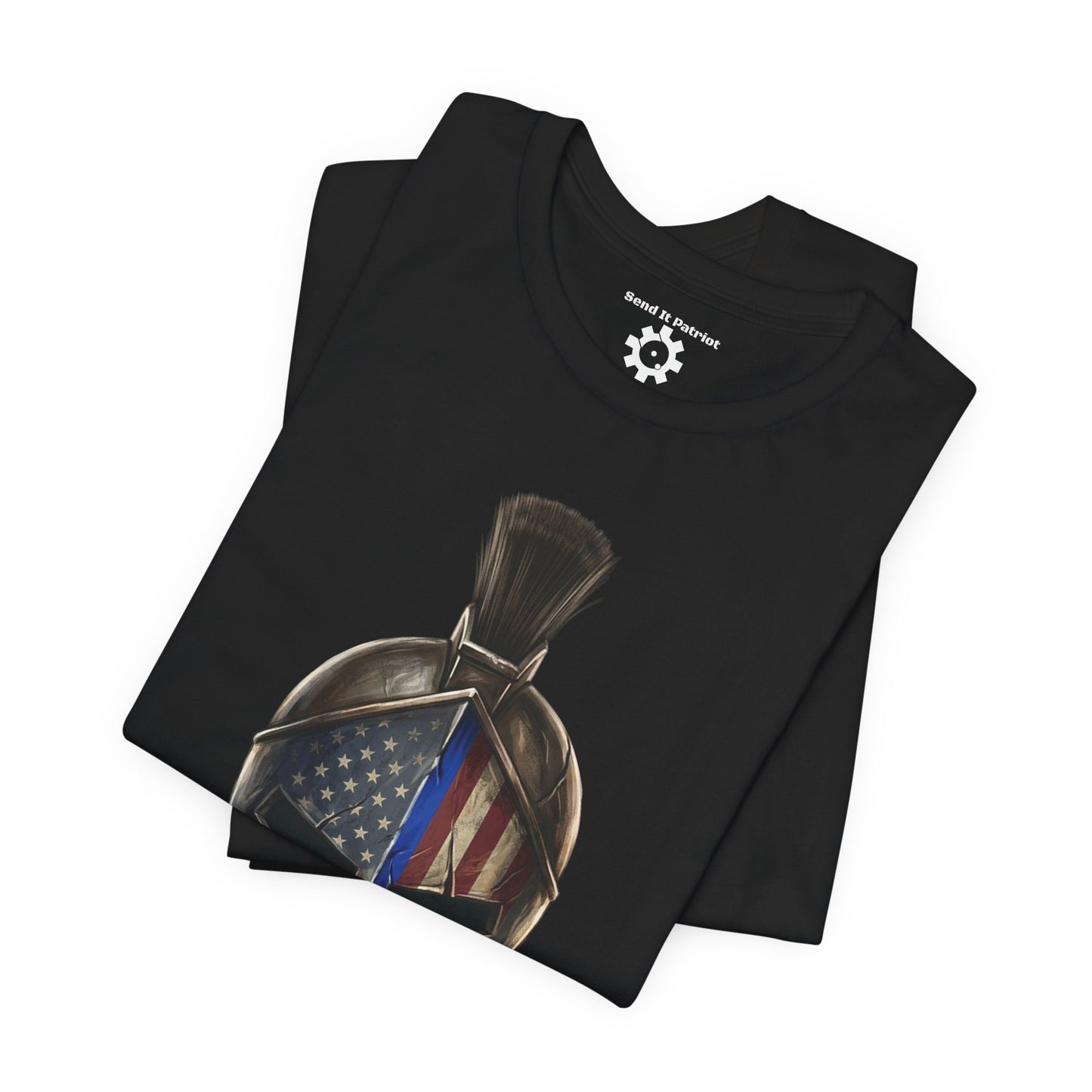 Spartan Thin Blue Line T-Shirt —  Patriotic Tee