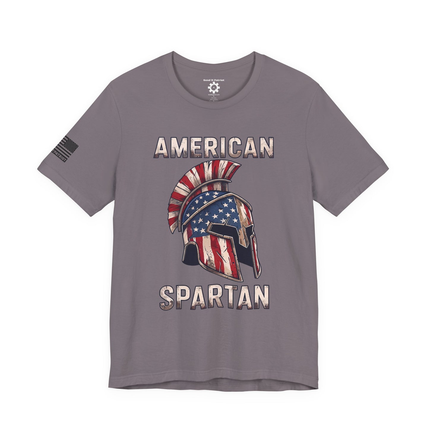 American Spartan T-Shirt — Patriotic Spartan Helmet Tee