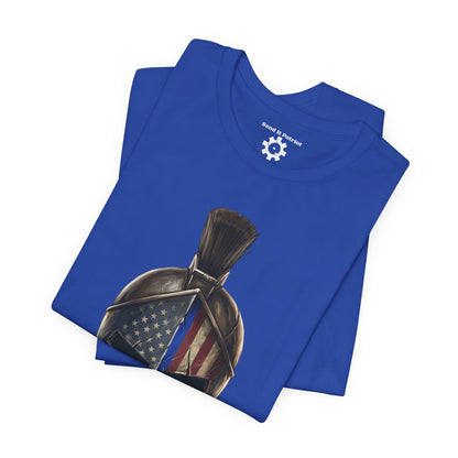 Spartan Thin Blue Line T-Shirt —  Patriotic Tee