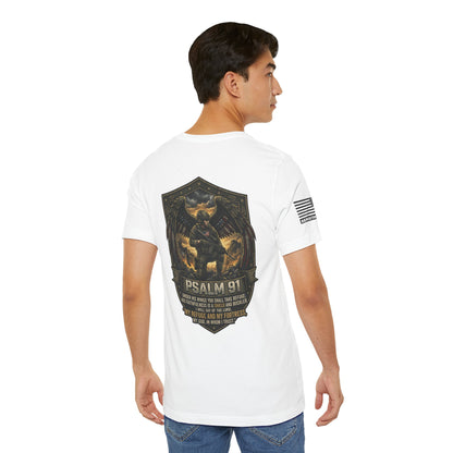 Psalm 91 Tactical Tee — Christian Military Guardian Angel Shirt