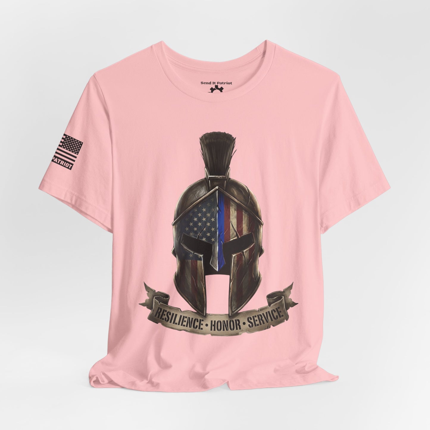Spartan Thin Blue Line T-Shirt —  Patriotic Tee